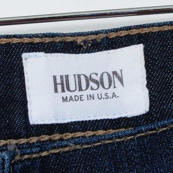 Hudson Dark Wash Muse Crop Skinny Denim Jeans w/ 5 Inch Cuff Womens Size 28 - Picture 7 of 12